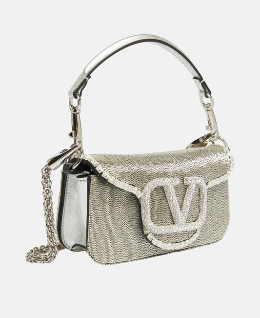 Valentino Garavani Loco Leather shoulder bag Gold