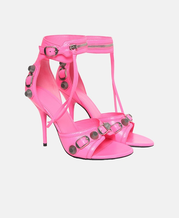 Balenciaga Cagole Heeled sandals Neon Pink
