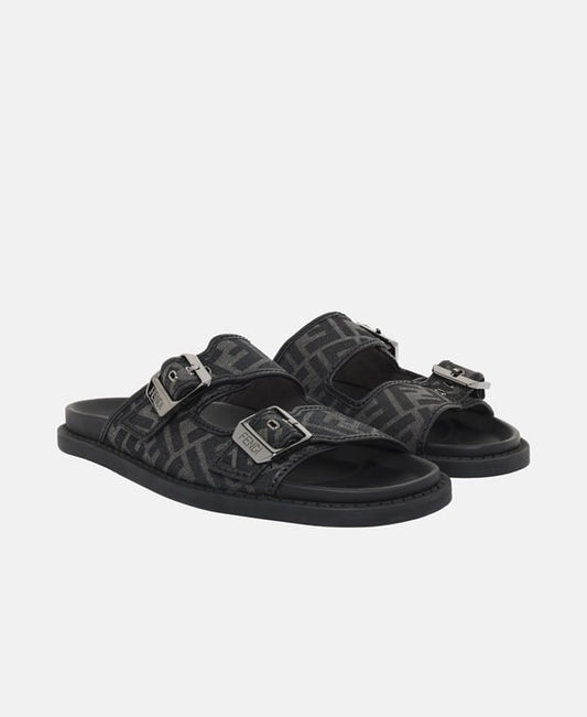 Fendi Grigio Sandals Black