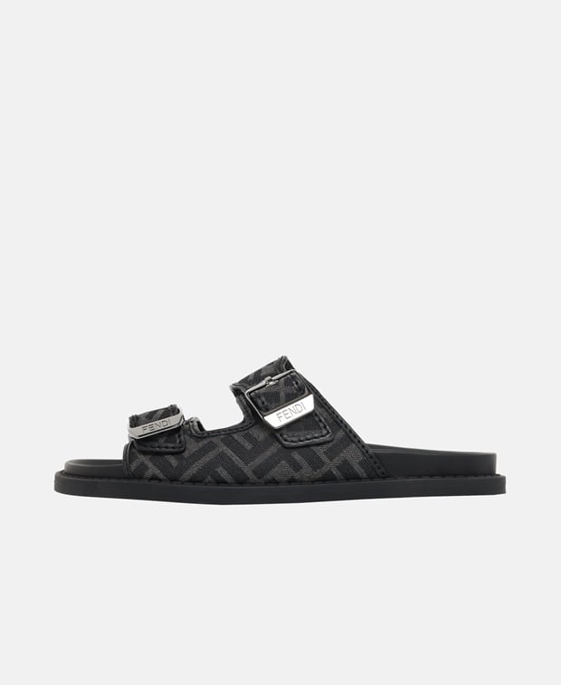 Fendi Grigio Sandals Black