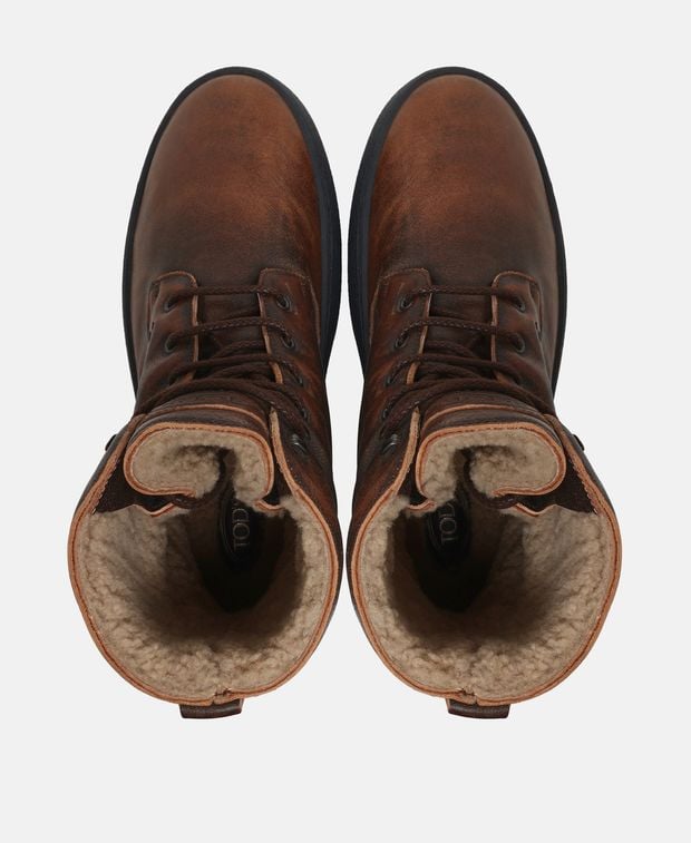 Tod's Lace-up ankle boot Stival.Montone Winter Gommino 09J