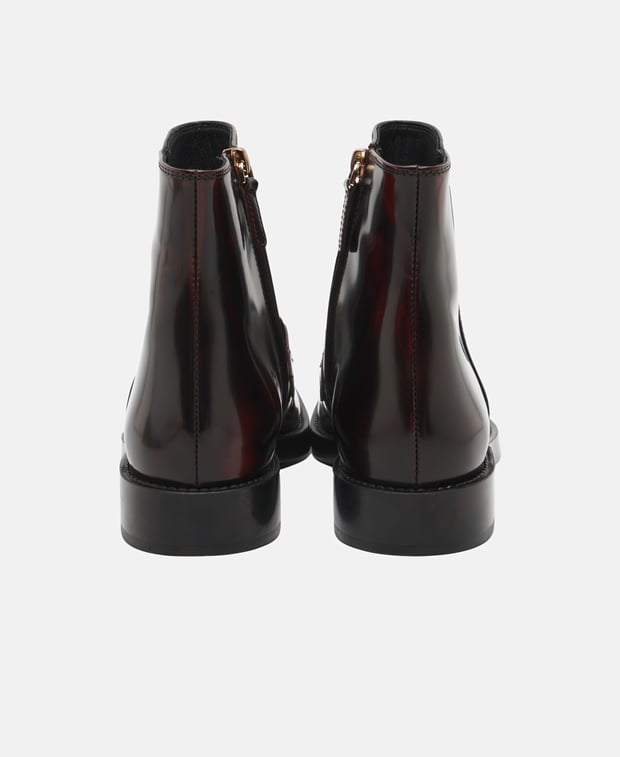 Tod's Gomma Tronchetto Catena Ankle boots Burgundy