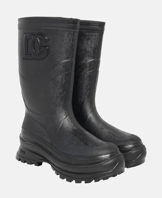 Dolce & Gabbana Stivale Gomma Metal Ankle boots Black