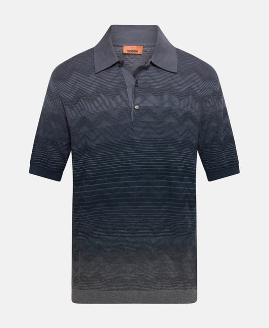 Missoni Knitted polo shirt Blue