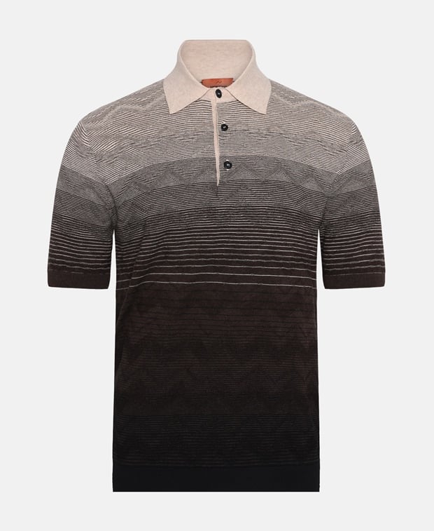Missoni Knitted polo shirt Brown