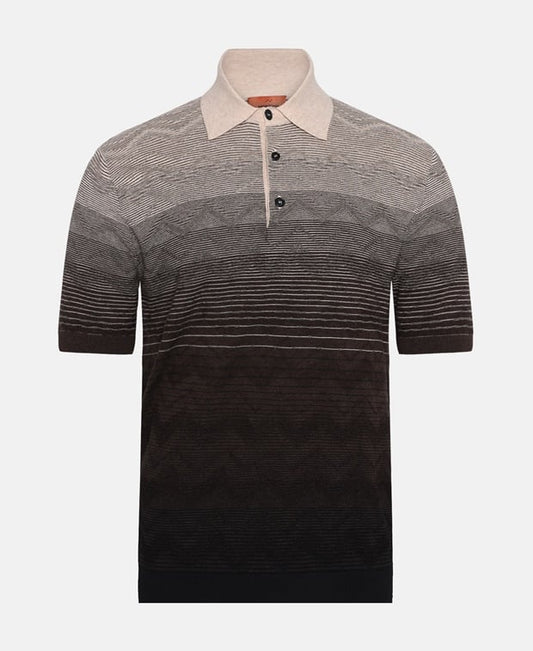 Missoni Knitted polo shirt Brown