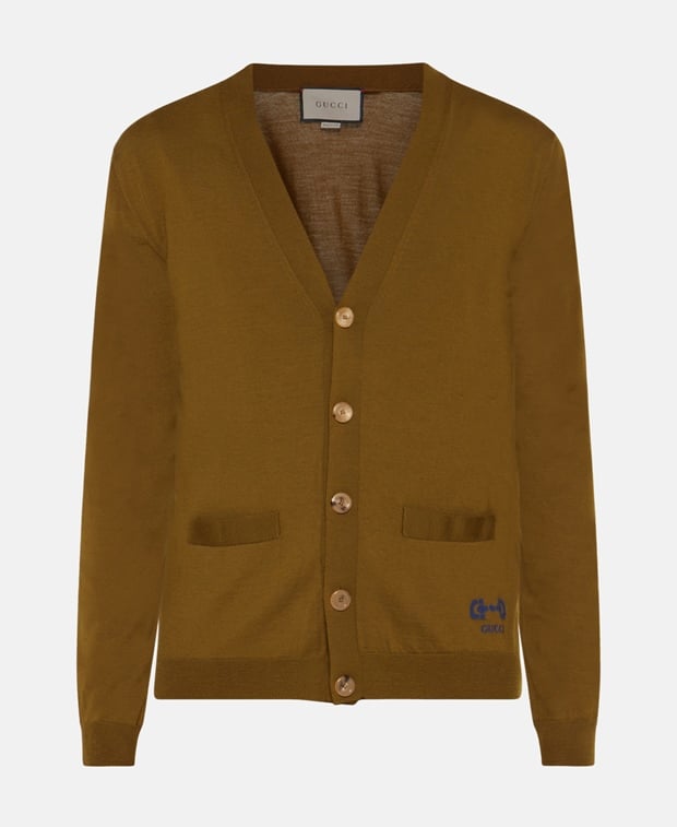 Gucci Wool cardigan Moss