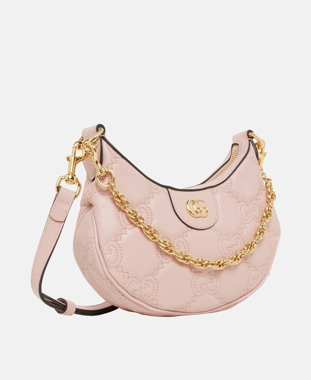 Gucci Lion Leather shoulder bag Antique Pink