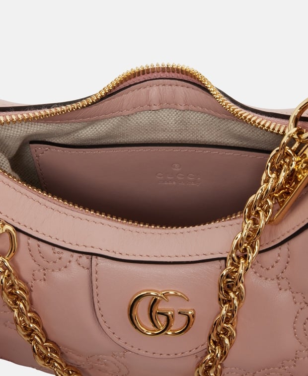 Gucci Lion Leather shoulder bag Antique Pink