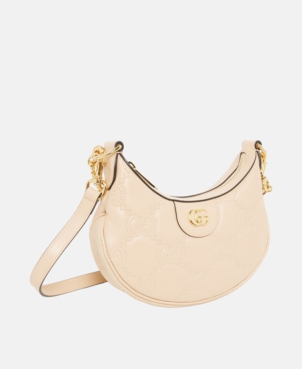 Gucci Lion Leather shoulder bag Beige