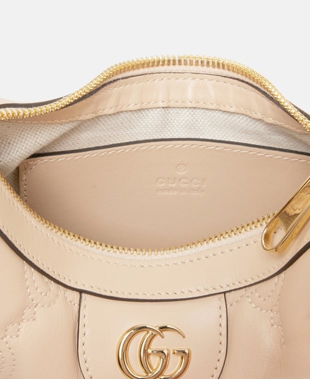 Gucci Lion Leather shoulder bag Beige