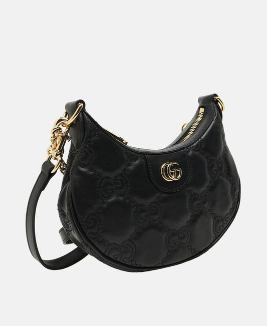 Gucci Lion Leather shoulder bag Black