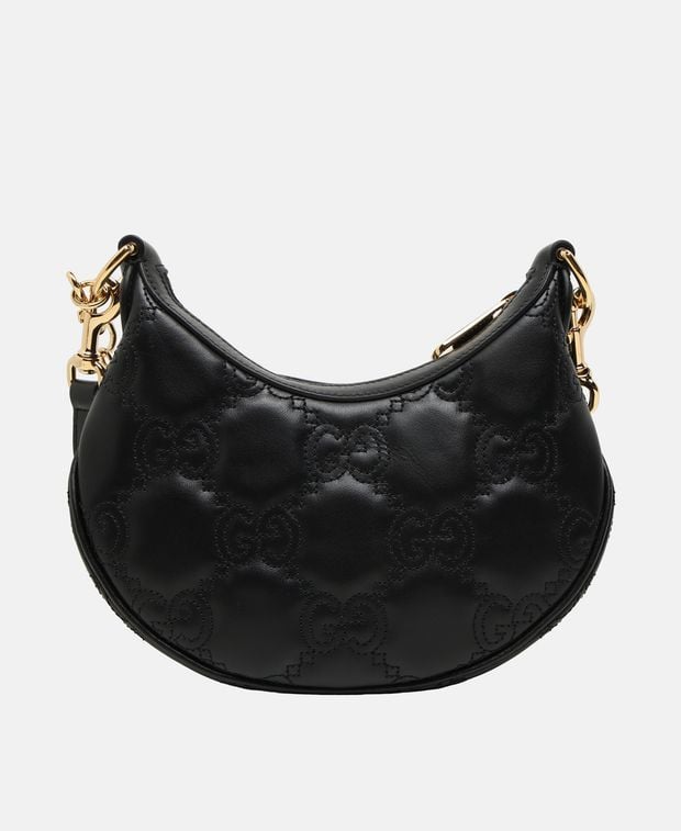 Gucci Lion Leather shoulder bag Black
