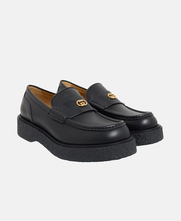 Gucci Loafers Caviar Black
