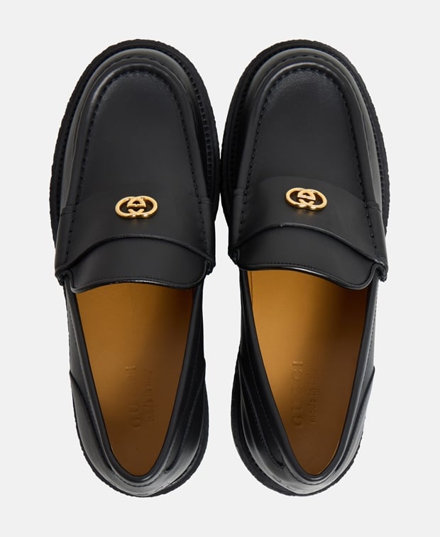 Gucci Loafers Caviar Black