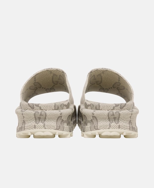 Gucci Cubic Rubber Sandals Beige
