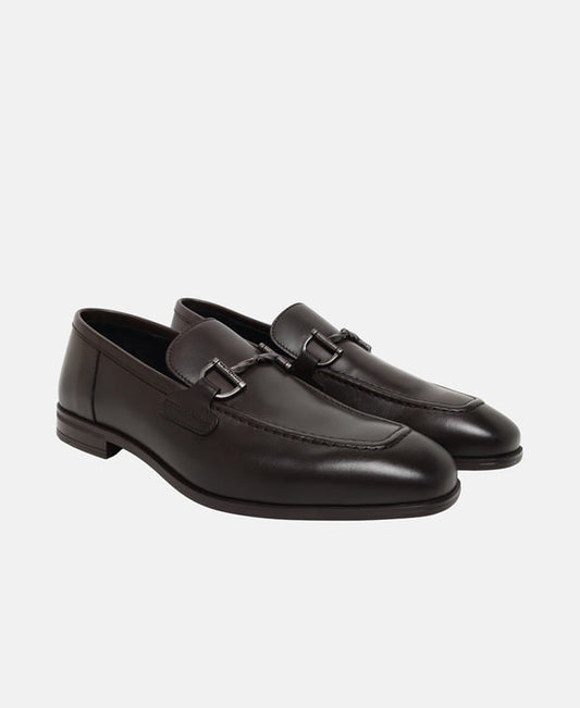 Stuart Weitzman Simon Twistbit Loafers Dark Brown