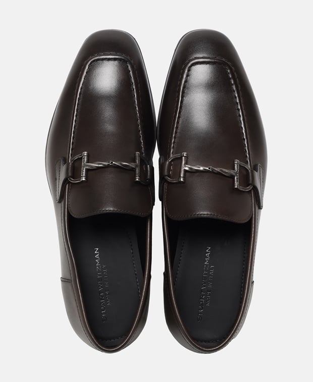 Stuart Weitzman Simon Twistbit Loafers Dark Brown