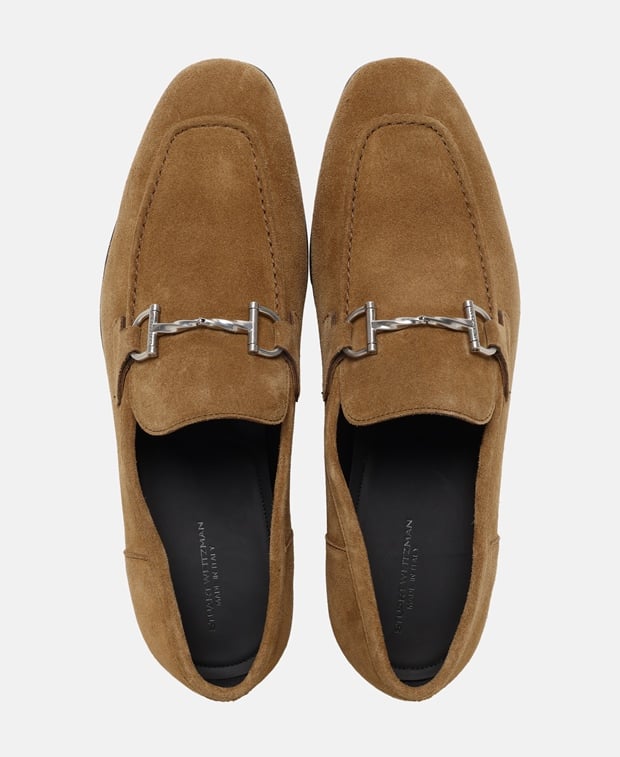 Stuart Weitzman Simon Twistbit Loafers Camel
