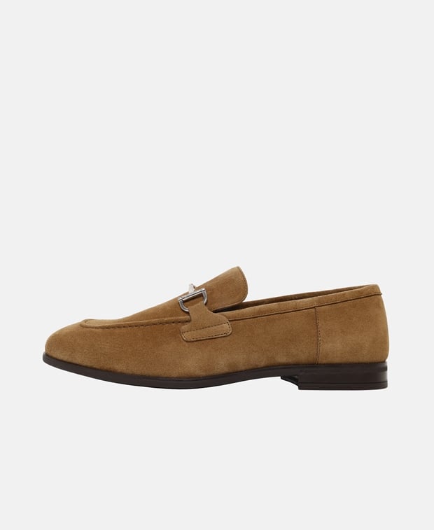 Stuart Weitzman Simon Twistbit Loafers Camel