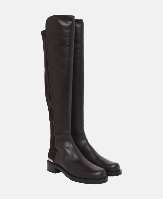 Stuart Weitzman 5050 Bold Logo Over-the-knee boots Dark Brown