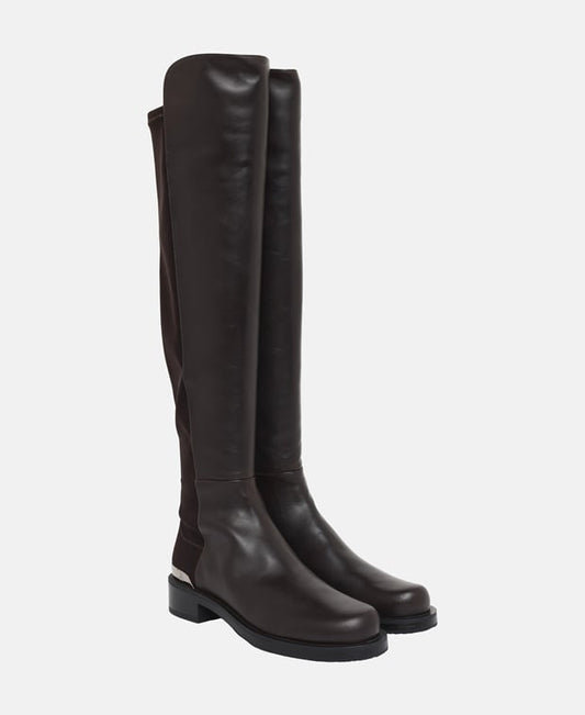 Stuart Weitzman 5050 Bold Logo Over-the-knee boots Dark Brown