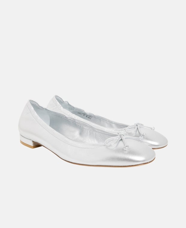 Stuart Weitzman Bria Ballet Ballet flats Silver