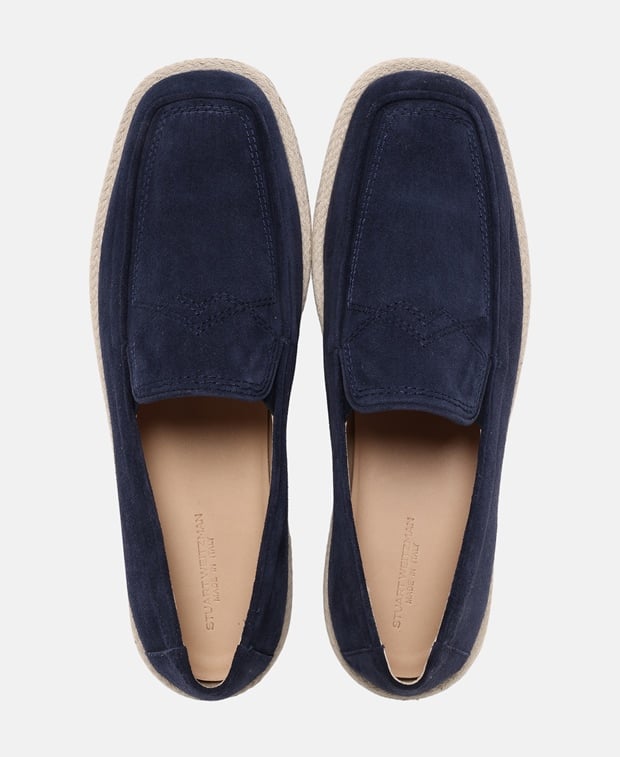 Stuart Weitzman Harbor Vntan Espdrle Espadrilles Dark Blue