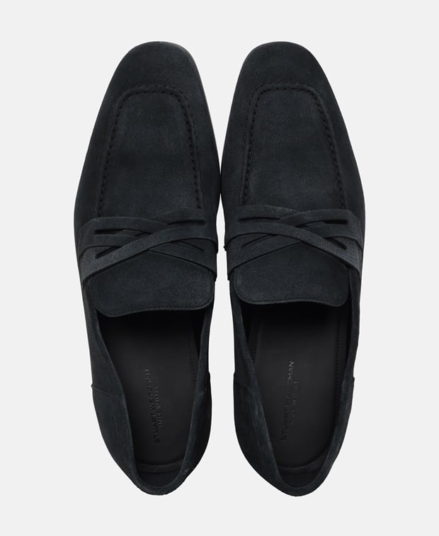Stuart Weitzman SIMON CRISSCROSS LFE Loafers Black