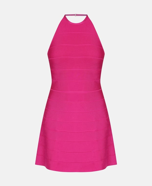 HervÃÂ© LÃÂ©ger Paris Halterneck dress Magenta