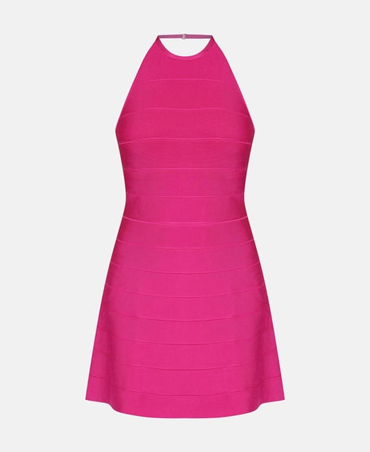 HervÃÂ© LÃÂ©ger Paris Halterneck dress Magenta