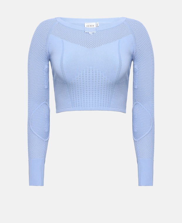 HervÃÂ© LÃÂ©ger Paris Long-sleeved top Light Blue