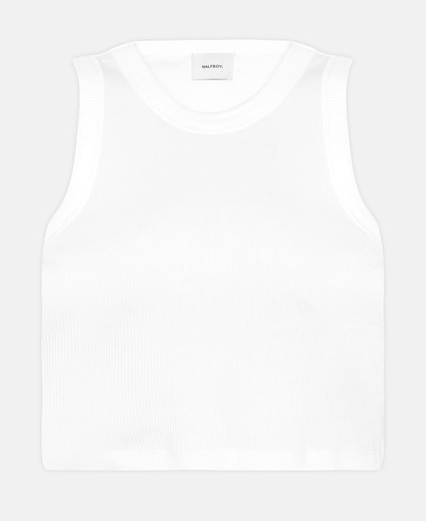 Halfboy Ribbed tank top White