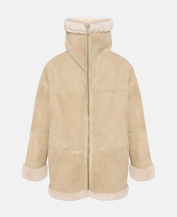 Halfboy Leather coat Sand