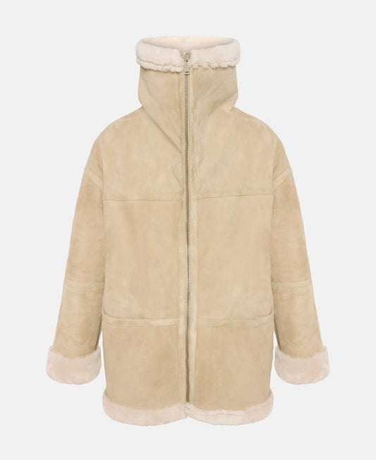 Halfboy Leather coat Sand