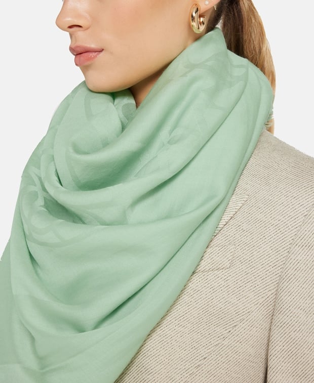 Elie Saab Square scarf Blue