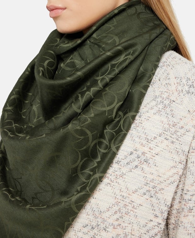 Elie Saab Square scarf Dark Green