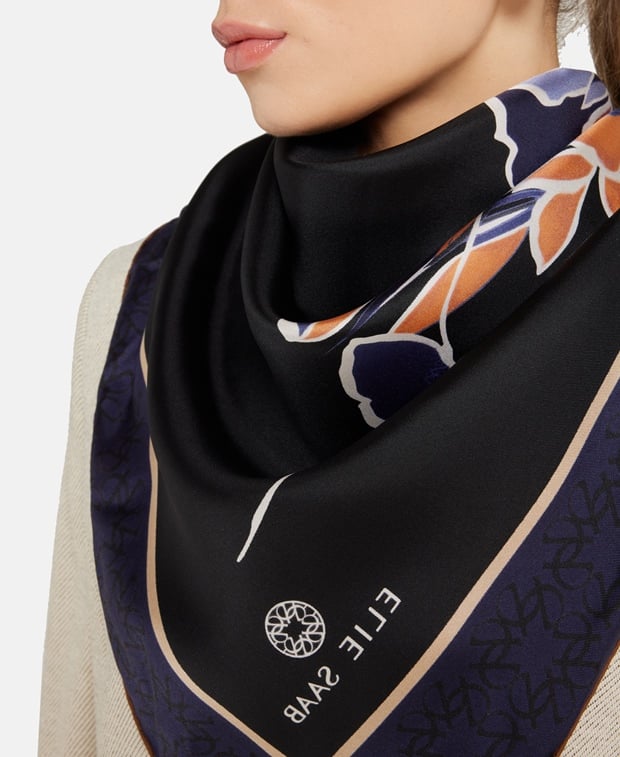 Elie Saab Silk square scarf