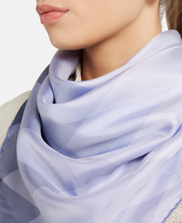 Elie Saab Silk square scarf Lilac