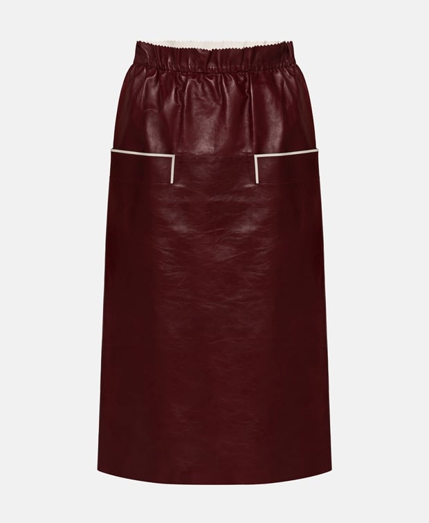 Tod's Leather skirt Burgundy