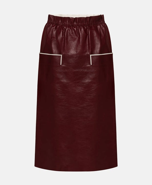 Tod's Leather skirt Burgundy