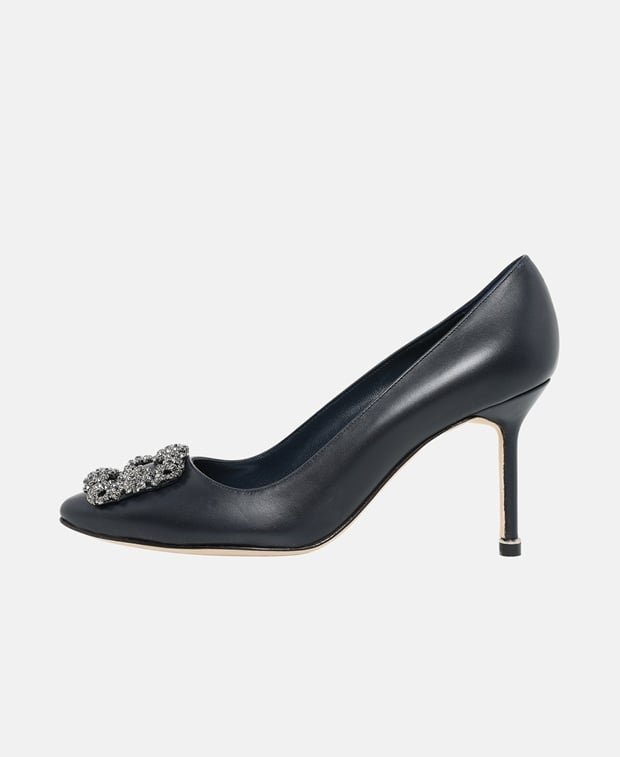 Manolo Blahnik Hangisi Pumps Dark Blue