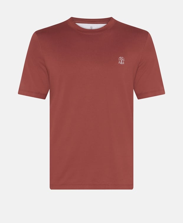 Brunello Cucinelli Crew neck t-shirt Light Red