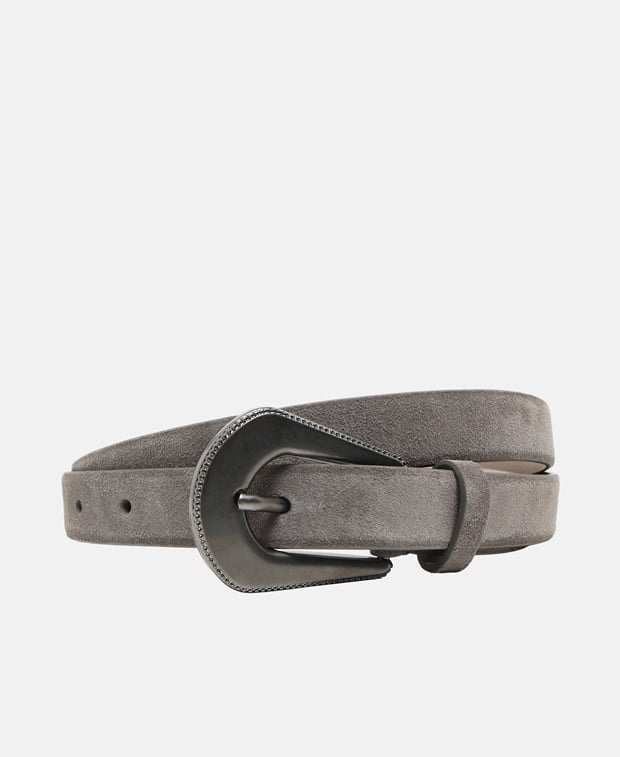 Brunello Cucinelli Leather belt Grey