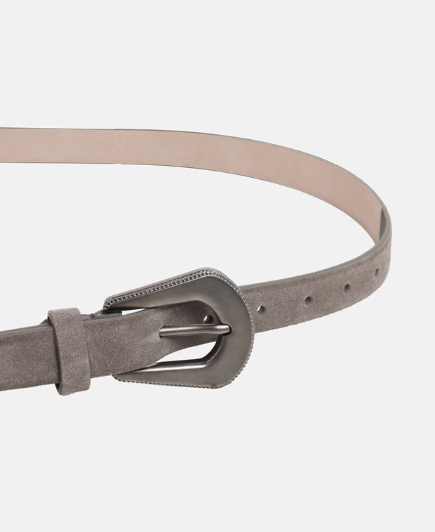 Brunello Cucinelli Leather belt Grey