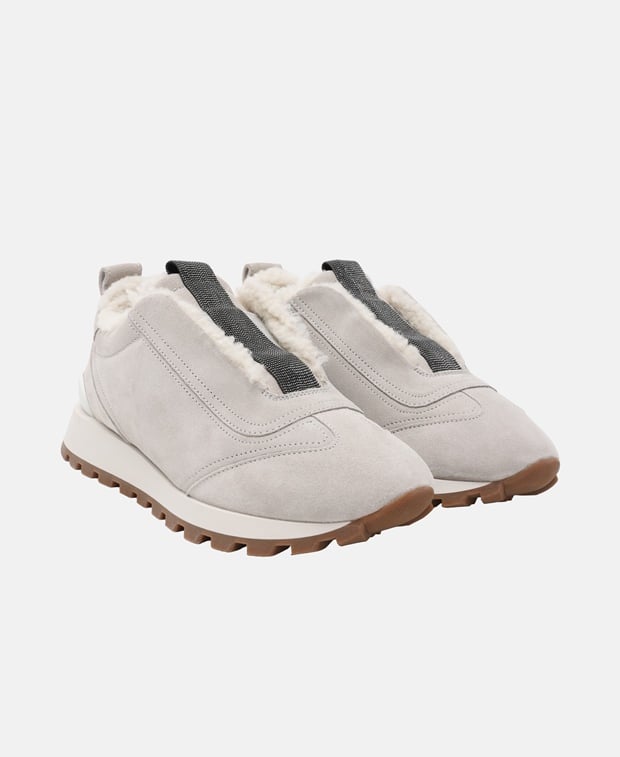 Brunello Cucinelli Slip-on sneakers Ecru