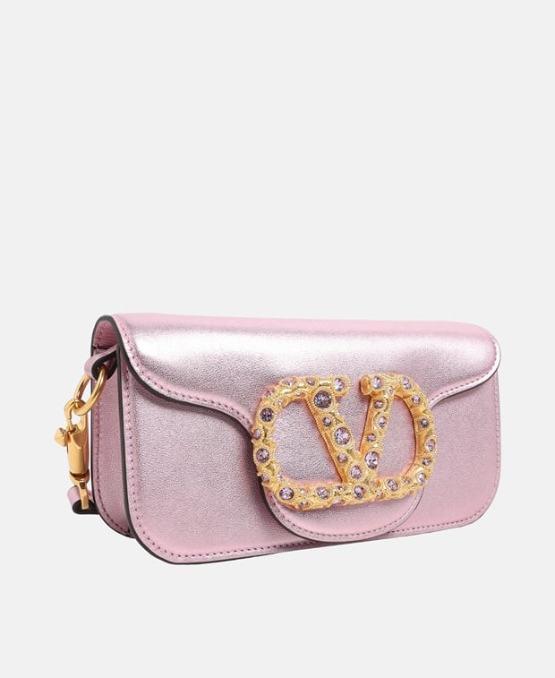 Valentino Garavani LocÃÂ² Leather handbag Mauve