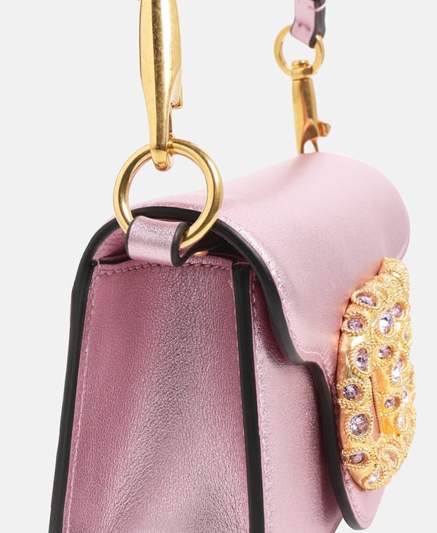 Valentino Garavani LocÃÂ² Leather handbag Mauve