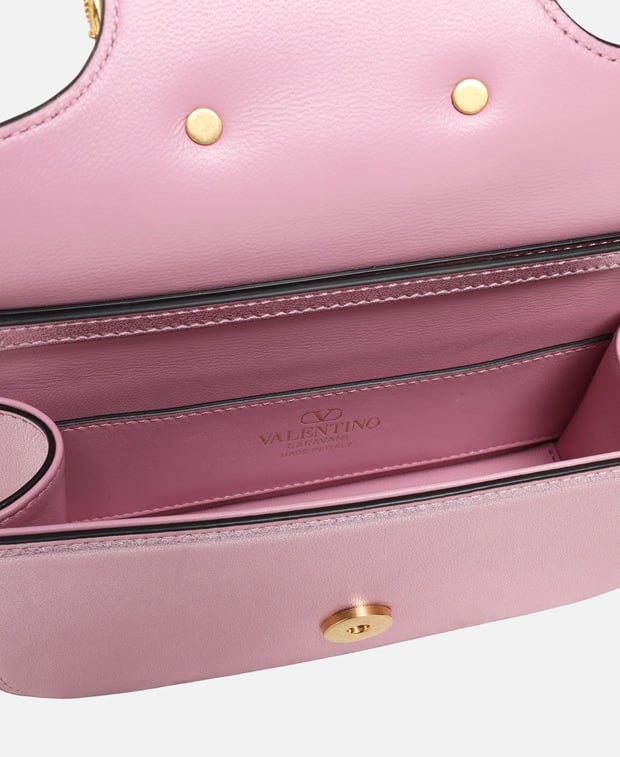 Valentino Garavani LocÃÂ² Leather handbag Mauve