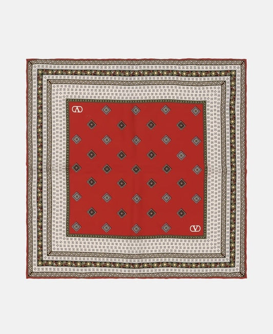 Valentino Garavani Silk pocket square White